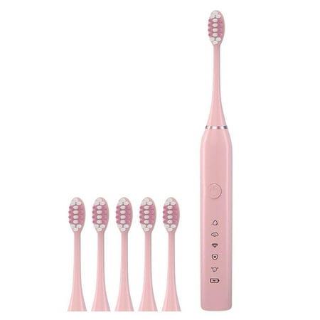 

Cleaning Tools Jioakfa Powerful Electric Toothbrush Adult Timer Brush 5 Mo Usb Charger Rechargeable Tooth Brushes Replacement Heads Set A191 Pink