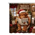 thumbnail image 3 of Christmas Shower Curtain Funny Cow Polyester Mildew Resistant Shower Curtains Waterproof for Christmas Bathroom Decor by MPOISVA, 3 of 7