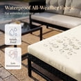 thumbnail image 4 of Tappio 5 Piece Patio Furniture Sets, Outdoor Patio Set Sectional Sofa, All-Weather PE Rattan Outdoor Couch with Cushion and Glass Table for Garden, Backyard, Porch, Black/ Beige, 4 of 8