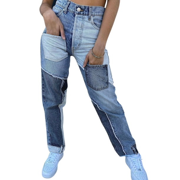 Listenwind Listenwind Women High Waisted Pants Wide Leg Straight Loose Denim Jeans Casual Baggy Trousers Streetwear Walmart Com Walmart Com