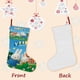 thumbnail image 3 of MIFFY Tema: Calcetines de Navidad, fino lino blanco para colgar en escaleras y chimenea, decoración navideña para el hogar, regalo de Navidad. 45cm × 32cm, 3 of 5