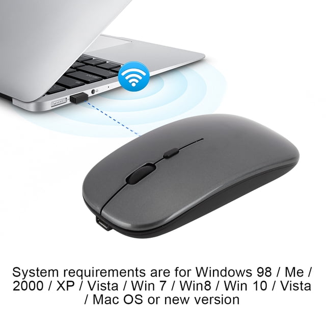 Souris Sans Fil Double Mode 2,4G pour 98 / Me / 2000 / XP / Vista / 7 / Win8