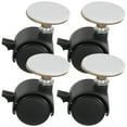 thumbnail image 4 of 4 Pcs Stick on Wheels Plate Caster with Brake Fabric Storage Box Wheel 5.5x5.5cm, 4 of 8