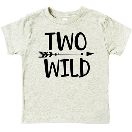 

Olive Loves Apple Two Wild Arrow Boys 2nd Birthday Shirt for Toddler Boys Picture Perfect Outfit Natural Heather Shirt 2T