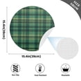 thumbnail image 2 of Ryvnso Grid Dark Green Lattice Round Plate Mats Dining Table Placemat Set of 4 for Holiday Decoration, 2 of 7