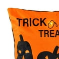 thumbnail image 2 of Lush Decor Halloween Trick Or Treat Pumpkin LED Decorative Pillow Orange / Black Single 12 in X 12 in, 2 of 4