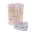 thumbnail image 2 of simhoa Ensemble de 2 Sacs Fourre-Tout en Métal Marbre et Poignée Cadeaux de Fête de Mariage, 2 of 6