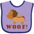 thumbnail image 3 of Inktastic Dachshund Hot Dog Funny Boys or Girls Baby Bib, 3 of 4