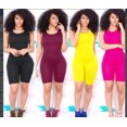 thumbnail image 2 of Femmes Combinaison Sans Manches U en Forme de Cou Bodycon Couleur Unie Combinaison Courte, 2 of 5