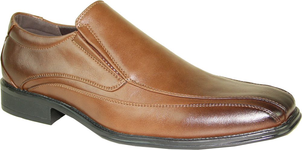 Bravo Men Dress Shoe Milano-7 Classic Loafer with Double Runner Square Toe Male Adult Brown 6.5M - image 1 of 7