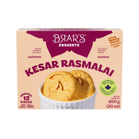 Brar's Kesar Rasmalai, 850gm, 12 Pieces
