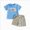 D15-Blue, variant on Boys' 2 Piece Summer Outfit 6-12 Months 12-24 Months 2t 3t 4t 5t 6t 7t Children Cool Graphic Short Sleeve Tee & Shorts Set,Cartoon 12-18 Months