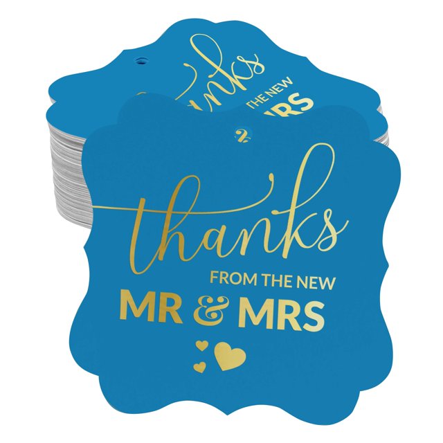 Inkdotpot Thanks From The New Wedding Bottle Tag Real Gold Foil Favor Bracket Shape Hang Tags Pack Of 100