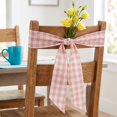 thumbnail image 6 of Gingham Ribbon Bow Decor, Polyester Construction, Woven Checkered Bow Tie For Wreath Chair Vase Gift Box Display Decor, Home Holiday Decor, 6 of 7