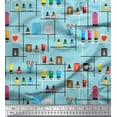 thumbnail image 1 of Soimoi Moss Georgette Fabric Paper Boat Art & Craft Print Fabric by The Yard 42 Inch Wide, 1 of 3