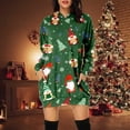 thumbnail image 2 of Tanghaowl Women's Sweatshirt Christmas Print Long Hoodie Casual Hoodie Dress for Holiday Comfort and Style Green M, 2 of 6