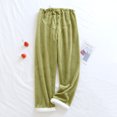 thumbnail image 1 of Pantalones cálidos para mujeres embarazadas, pantalones de franela gruesos de primavera, otoño e invierno, pantalones de pijama holgados de lana de coral de gran tamaño para mujeres embarazadas, 1 of 6