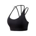 thumbnail image 2 of Sopiago Women Wireless Bra Top Vest Breathable Chest Pad Wearing Sports Underwear U Back Lifting Bra 1Pack Black,M, 2 of 6