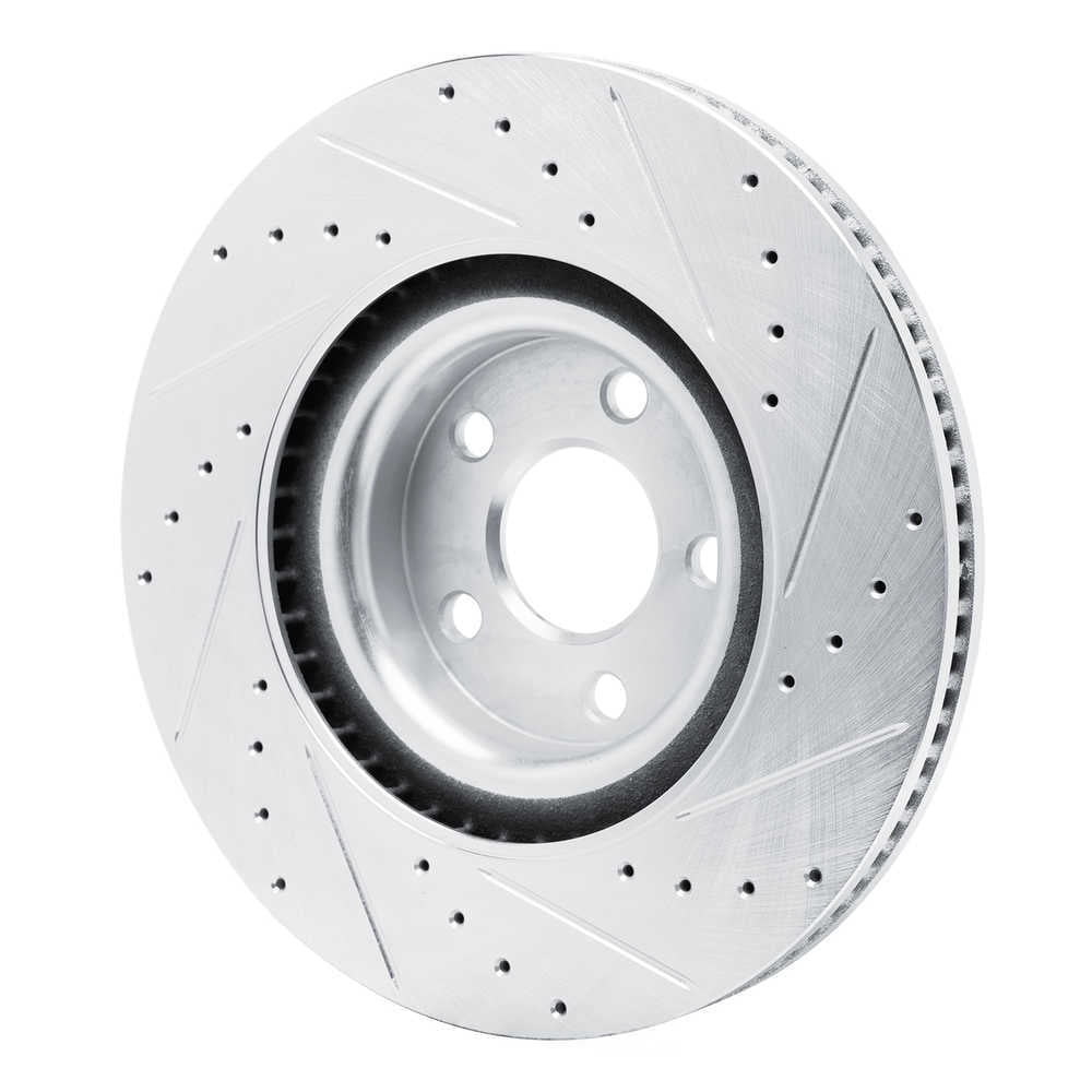Dynamic Friction Company 631-54296L DFC Brake Rotor - Drilled And Slotted - Silver