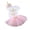 Pink, variant on 3PCS Newborn Baby Girls 1st Birthday Romper Tutu Skirt Tulle Fluffy Princess Dress Unicorn Party Clothes