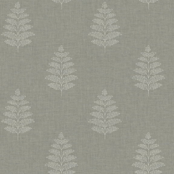 Chesapeake Frond Charcoal Leaf Wallpaper