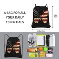 thumbnail image 2 of Easygdp Patriotic USA Butterfly Art Drawstring Backpack Gym Bag,Sport Gym Sackpack,Gym Sack with Side Pocket for Men Women, 2 of 6