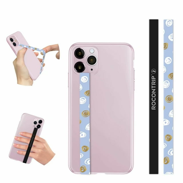 ROCONTRIP Phone Strap Universal Silicone Phone Grips Elastic Stretching Hand Strap for Most Cell Phone Case Secure Lightweight Silicone Phone Grip Finger Strap