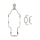 thumbnail image 1 of Juego de arpa para lámpara, repuestos ajustables, kit de soporte para arpa para lámpara, lámpara de pie universal argén, 1 of 9