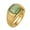 Green, variant on Women Stainless Steel Signet Ring Classic Simple Thick Square Gemstone Wedding Bands Orange Size 9