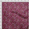 thumbnail image 3 of oneOone Cotton Cambric Burgundy Fabric Flower & Leaves Watercolor Sewing Fabric By The Yard Printed Diy Clothing Sewing Supplies 56 Inch Wide, 3 of 4