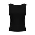 thumbnail image 7 of Ruimatai Women's Tank Top Sleeveless Open Back Blouse Casual Round Neck Solid Summer Top Fashion Comfortable Stretchy Lightweight, 7 of 7