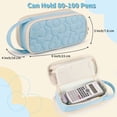 thumbnail image 4 of 2 Compartment Flower Quilted Pencil Pouch with Zipper Handle,Soft Box For School, 4 of 6
