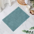 thumbnail image 2 of Chenille Bathroom Rugs Mat 24"x17", Non-Slip Bath Mat for Bathroom Floor & BathTub, Washable Shower Shag Bath Rugs, Soft Fluffy Thick Water Absorbent Microfiber Shower Mat, Aqua Heather, 2 of 6