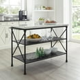 thumbnail image 5 of Kitchen Island with Countertop & Shelving - Modern Home Furniture, 5 of 6