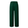 thumbnail image 5 of Fall Pants for Older Women Elastic High Waisted Pull On Corduroy Pants with Pockets Soft Comfy Loose Fit Slacks Trousers Dark Green XL, 5 of 6