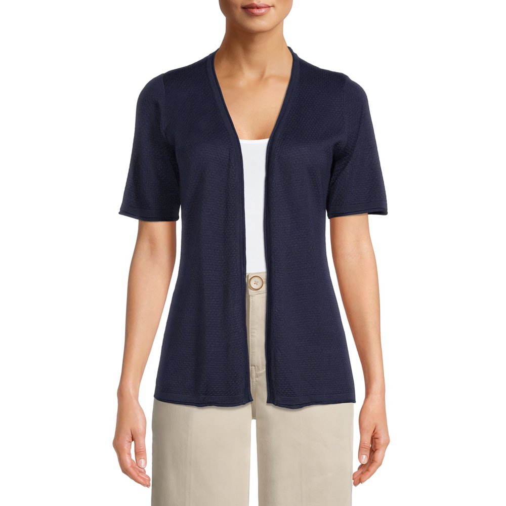 Joseph A Joseph A Short Sleeve Cardigan Lightweight Sweater, Womens