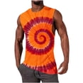 thumbnail image 2 of DIOAZUD Mens Running Tank Tops Tie Dye Sleeveless Shirts Lightweight Comfy Muscle Tanks Casual Loose Fit Tank Top for Sport, 2 of 5