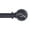 Black, variant on 1" Single Curtain Rod Set, Adjustable 28–48 Inches, Black Marble Ball Finials, Black