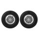 thumbnail image 1 of 2pcs RC Tire and Wheel Hub Set Aluminum Alloy Rims Hub Rubber Tires Replacement for Tamiya 1/14 Dump Truck, 1 of 1