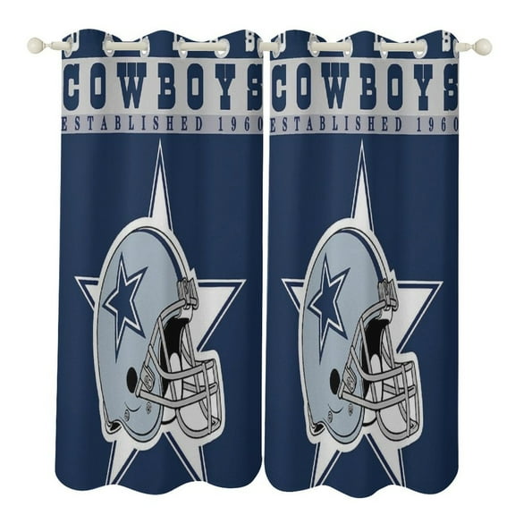 Football Cowteenagers Blackout Curtains Window Drapes Room Darkening Thermal Insulated Grommets Blackout Curtains, for Living, Dining, Bedroom,2 Panels