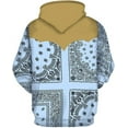 thumbnail image 2 of Sweat à Capuche Bandana Blanc pour Hommes Femmes Vêtements Bandanas Noirs Imprimés Veste Paisley Pantalon Jogger Hip Hop T-Shirts Bandana Rouges Shorts Vêtements Tenues, 2 of 6