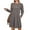 Dark Grey, variant on Fall Dresses for Women Long Sleeve Casual Winter Dress with Pockets Buttons Side Tunic Dress