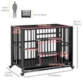 thumbnail image 3 of PawHut Cage pour Chien Robuste de 37 Pouces avec Roues pour Petits et Moyens Chiens, 3 of 10