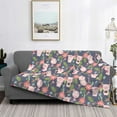 thumbnail image 2 of Yiaed Pigs 1 Print Blanket Throw Blanket Soft Cozy Flannel Blanket for Home Bed Sofa Couch Chair-50"x40", 2 of 6