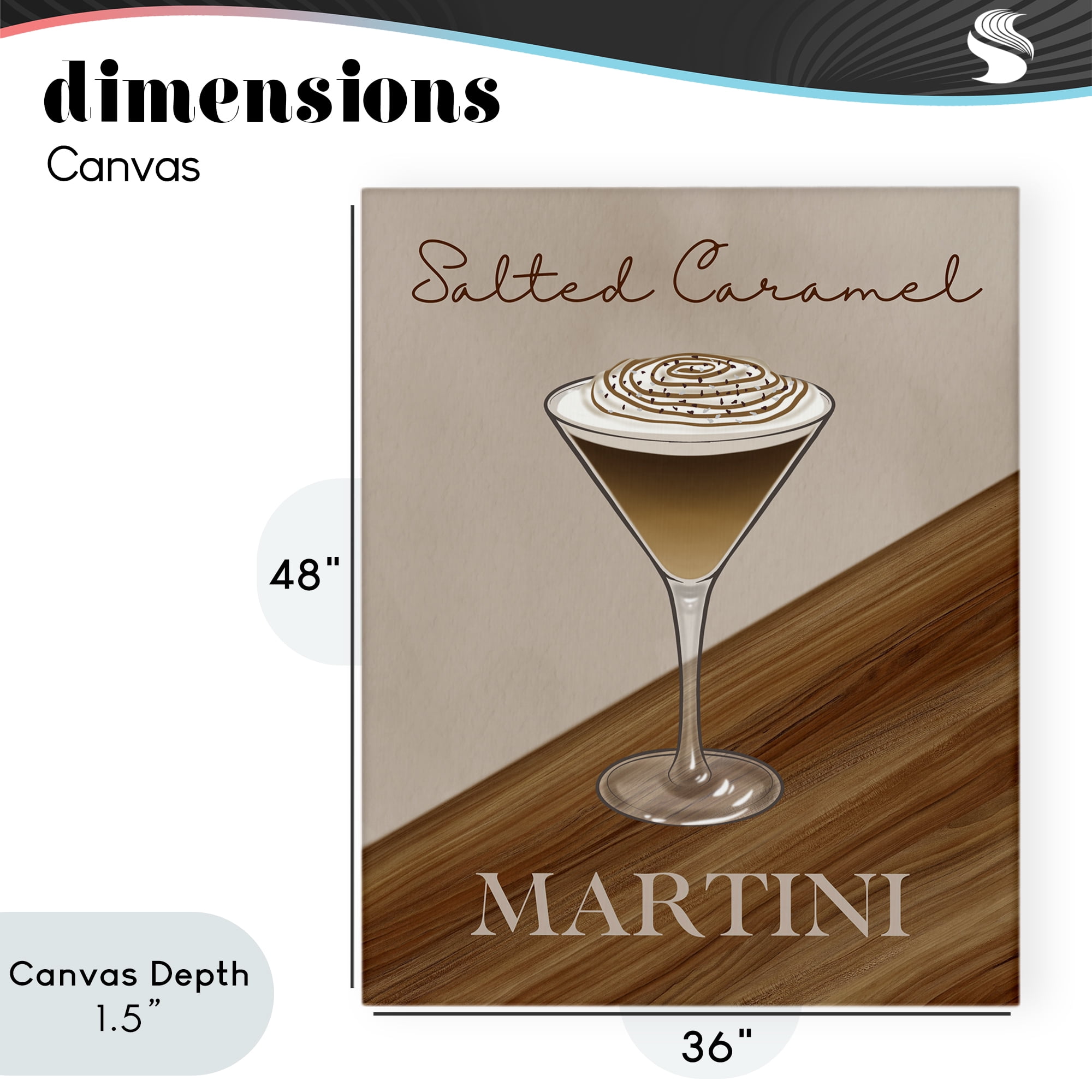 Stupell Industries Salted Caramel Martini Canvas Wall Art, design by Marcus Prime