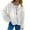 White, variant on Womens Jackets Fall Jacket Autumn And Winter European And American New Short Cardigan Plush Jacket Lamb Wool Coat Women