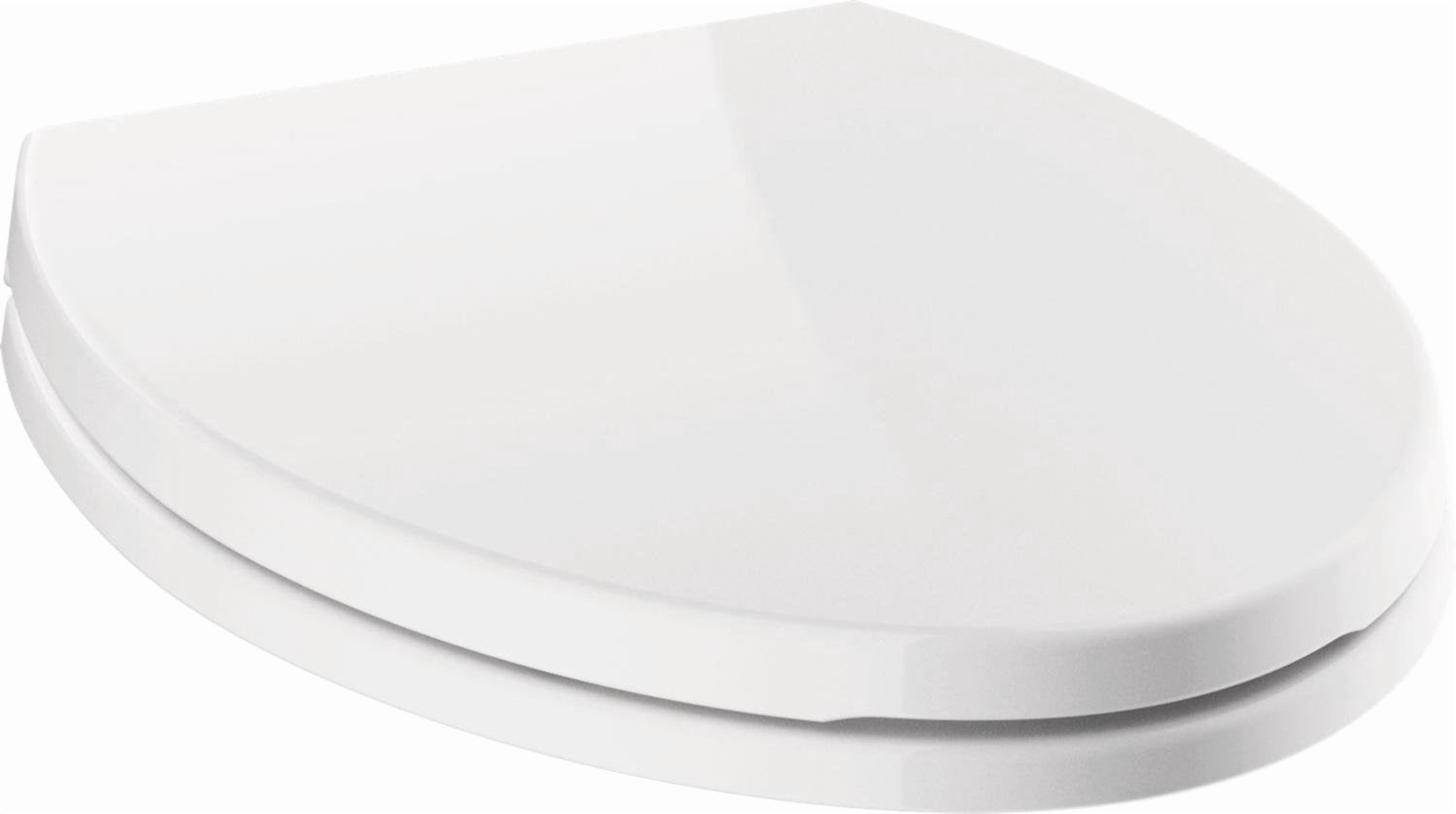Delta Morgan Round Closed Front Toilet Seat with NoSlip Bumpers in White 800903-WH