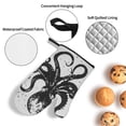thumbnail image 3 of Haiem Abstract Ink Octopus Print Extra Long Oven Mitts and Pot Holders 4pc Sets: Heat Resistant Silicone Oven Mittens with Mini Oven Gloves and Hot Pads Potholders, 3 of 6