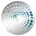 thumbnail image 2 of Designart "Panoramic Harmony on the Coast I" Ocean Spiral Dot Round Wall Mirror - Coastal Oval Printed Decorative Mirror - Multiple Color Options, 2 of 5
