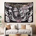 thumbnail image 2 of Liangnv Tapices de setas hippie con calavera, tapiz estético de polilla, luna y estrellas, serpiente, para colgar en la pared de la habitación (51,2 x 59,1 pulgadas), 2 of 5